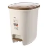 【CL】26Q3#2834 meters, white with brown lid, foot-operated, smart multi-functional trash can for sanitation and medical use, home and office storage bucket Application Scenario